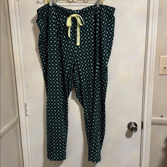 Lands End 2 Piece Pajama Loungewear Matching Set Women’s 3X Teal Green Soft Cozy - Picture 6 of 10